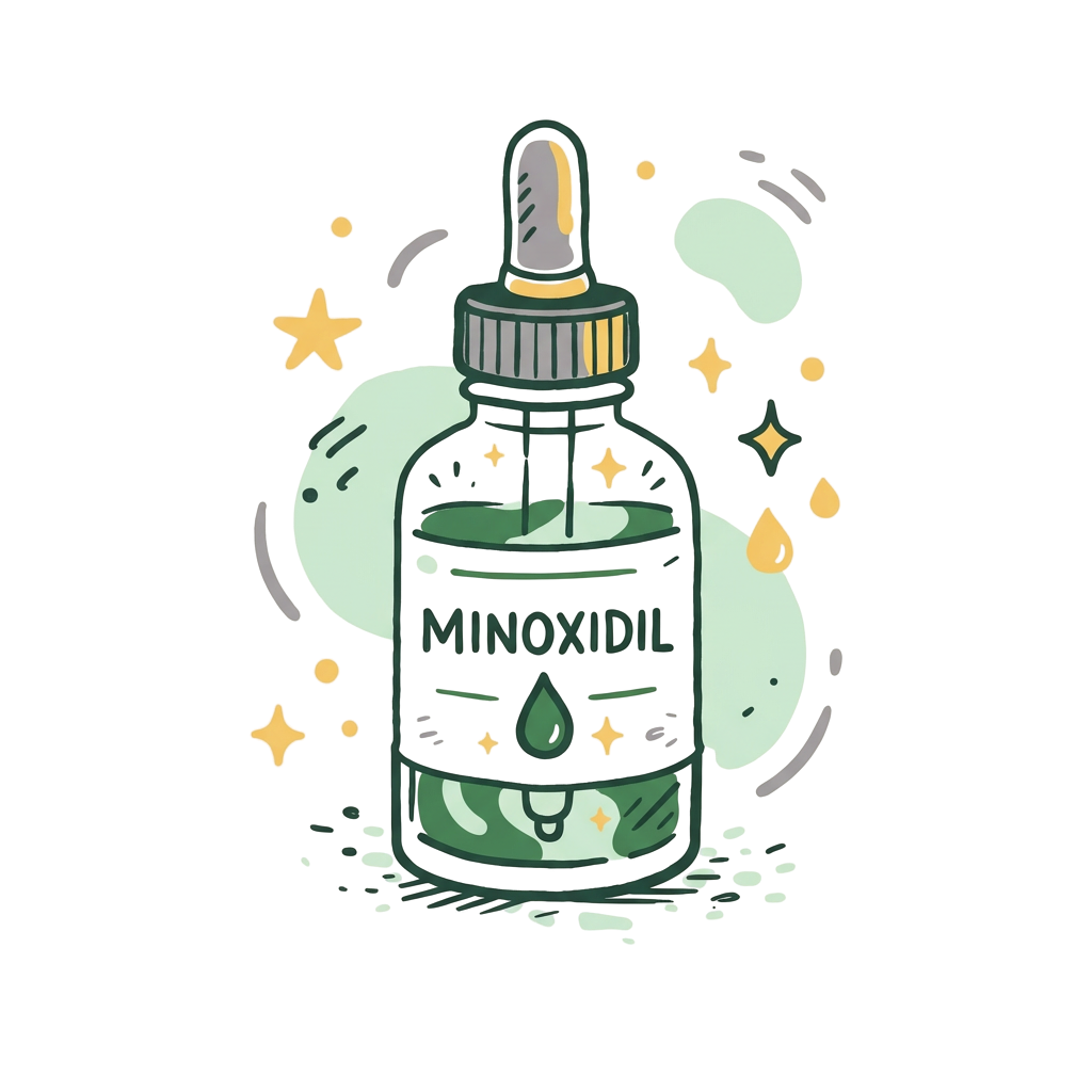 Minoxidil dropper bottle for hair loss